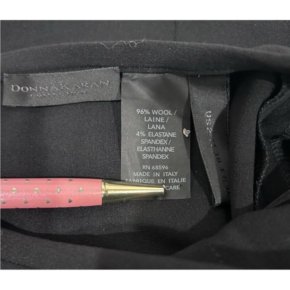 Donna Karan Collection Pencil Skirt Black Size 2 Lightweight Wool Italy - Picture 5 of 6